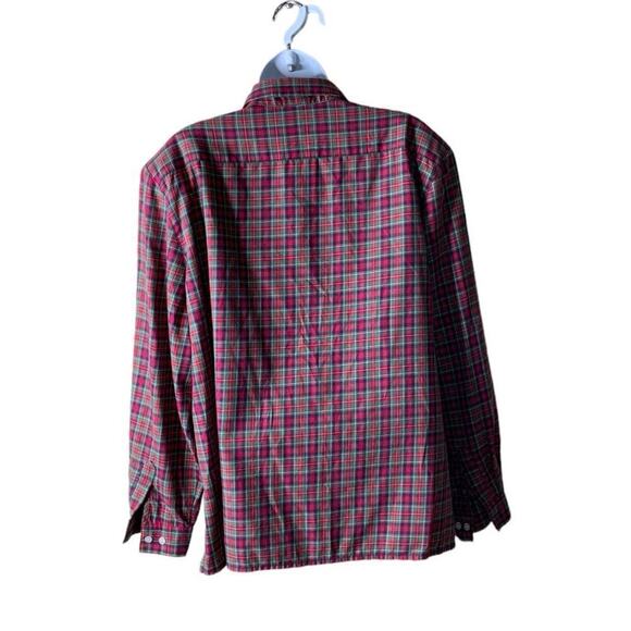 Allison Daley Blouse Button Up Shirt Women Size 1X Long Sleeves Plaid Multicolor - Picture 4 of 5